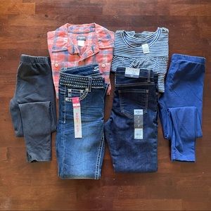 NWT OshKosh and Seven jeans plus leggings and 2 tops